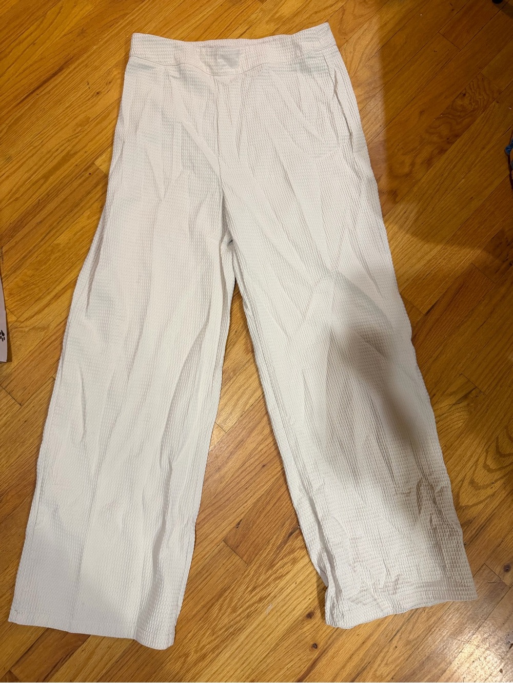 Salanta White Seersucker Pants